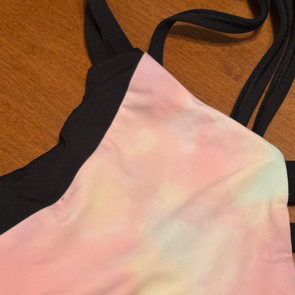 PINK Victoria's Secret Ultimate Pink and Black Sports Bra S/P Unlined - Picture 4 of 9